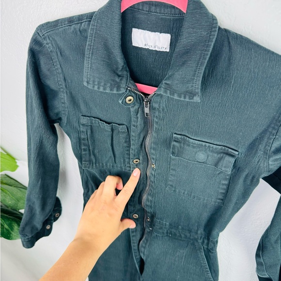 RIVET UTILITY Powerhouse Denim Jumpsuit in Black - Picture 3 of 8